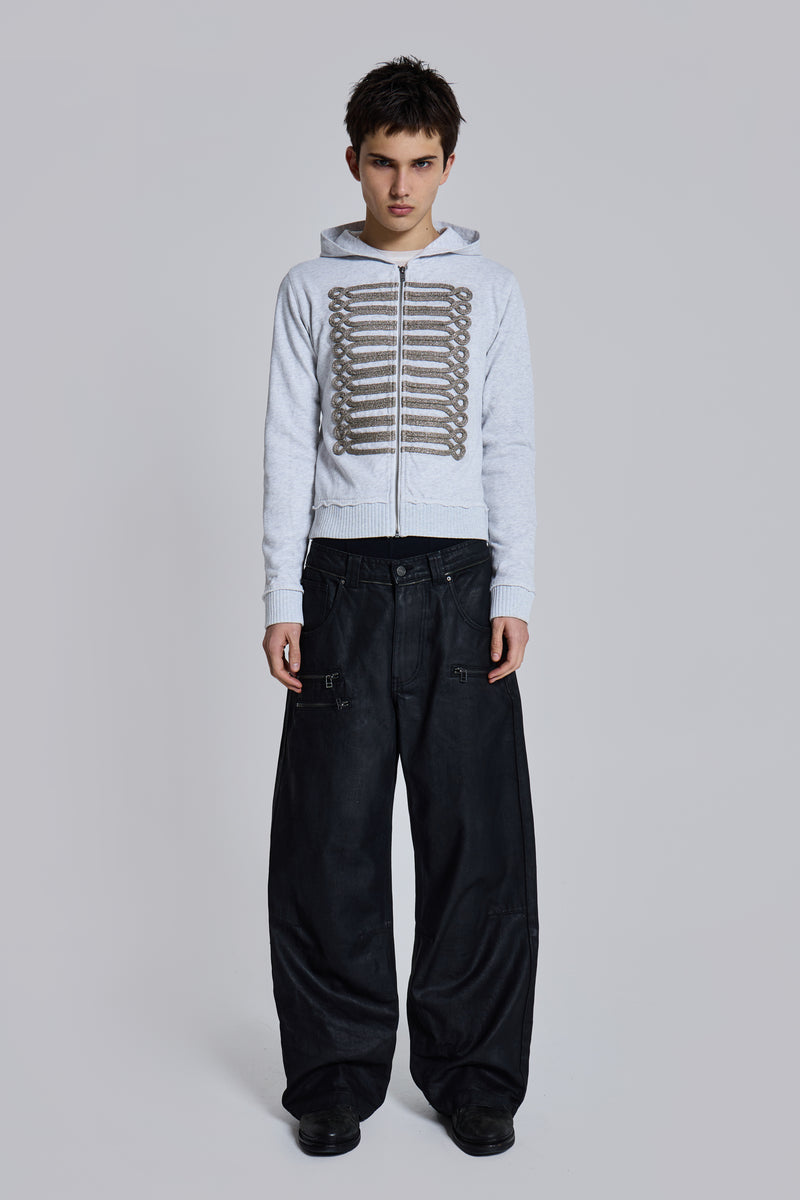Grey Marl Military Monster Hoodie