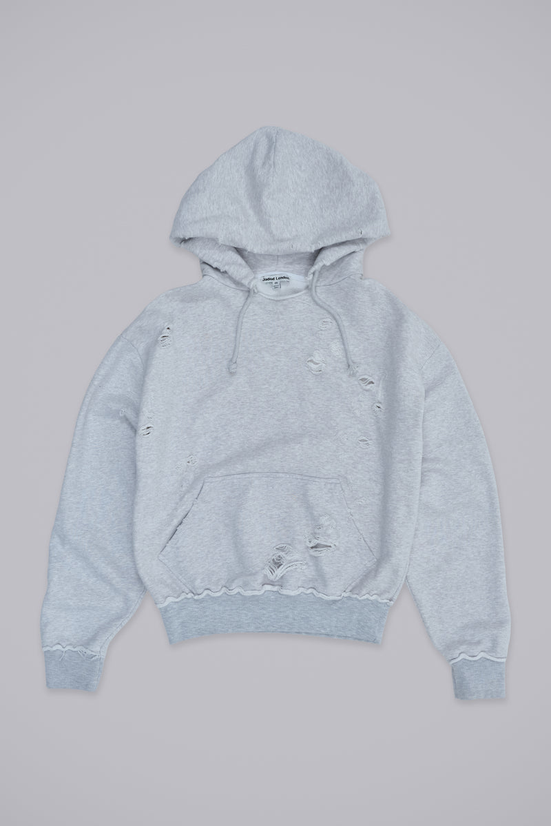 Pullover Bitten Hoodie in Grey Marl