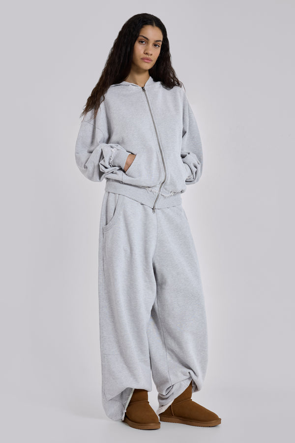Grey Marl Oversized Monster Hoodie