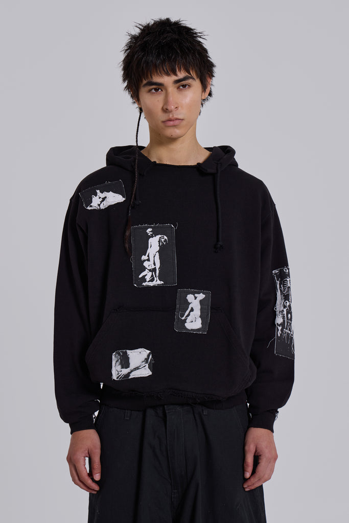 Black Devoted Patch Hoodie