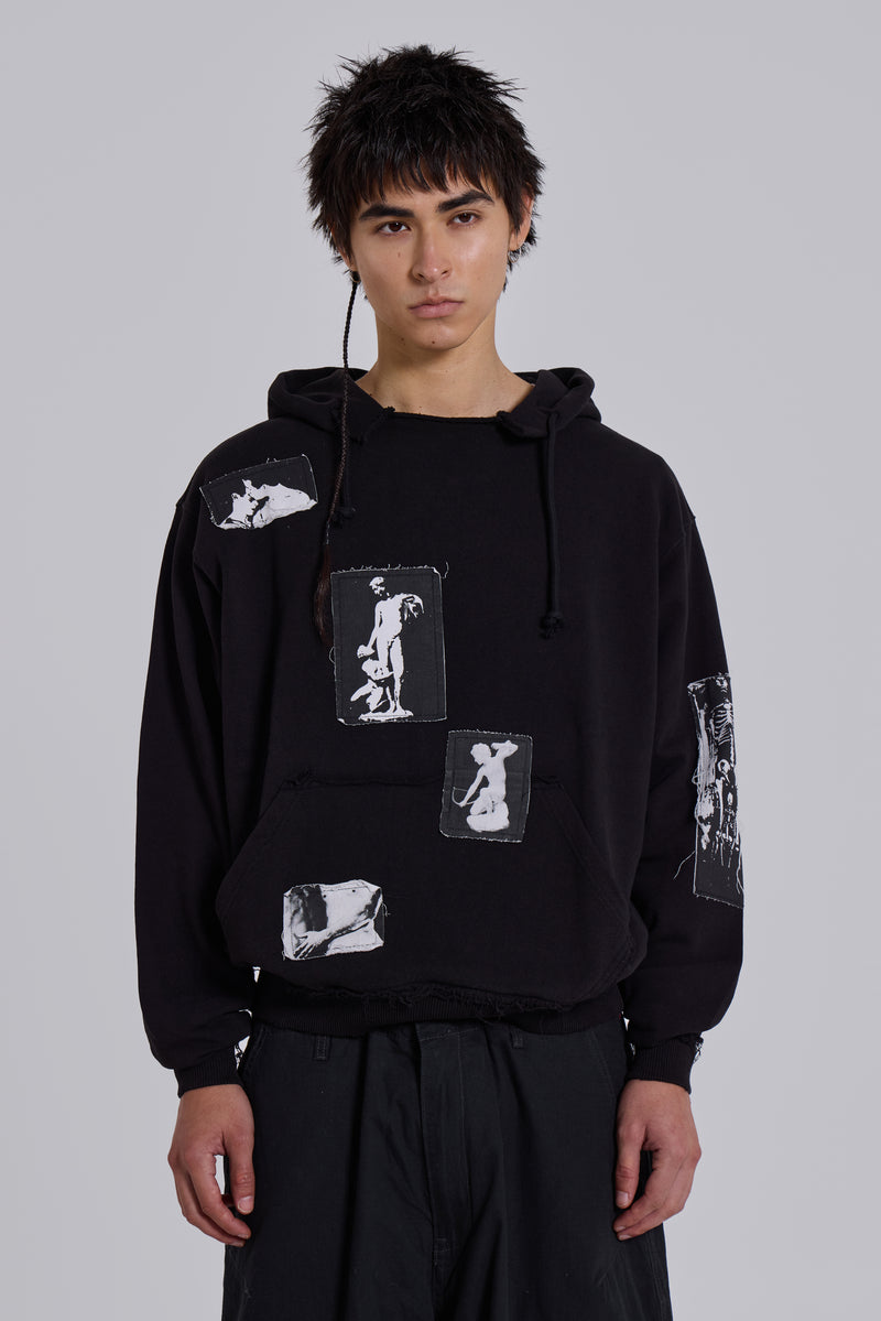 Black Devoted Patch Hoodie