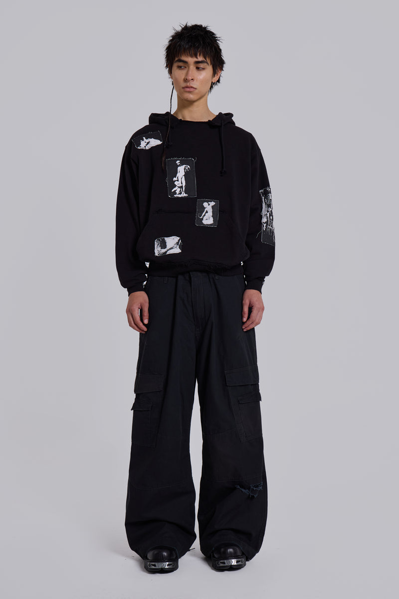 Black Devoted Patch Hoodie