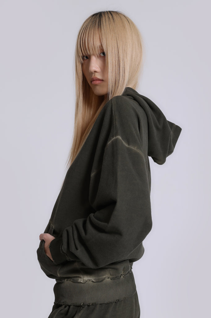Khaki Oversized Monster Hoodie