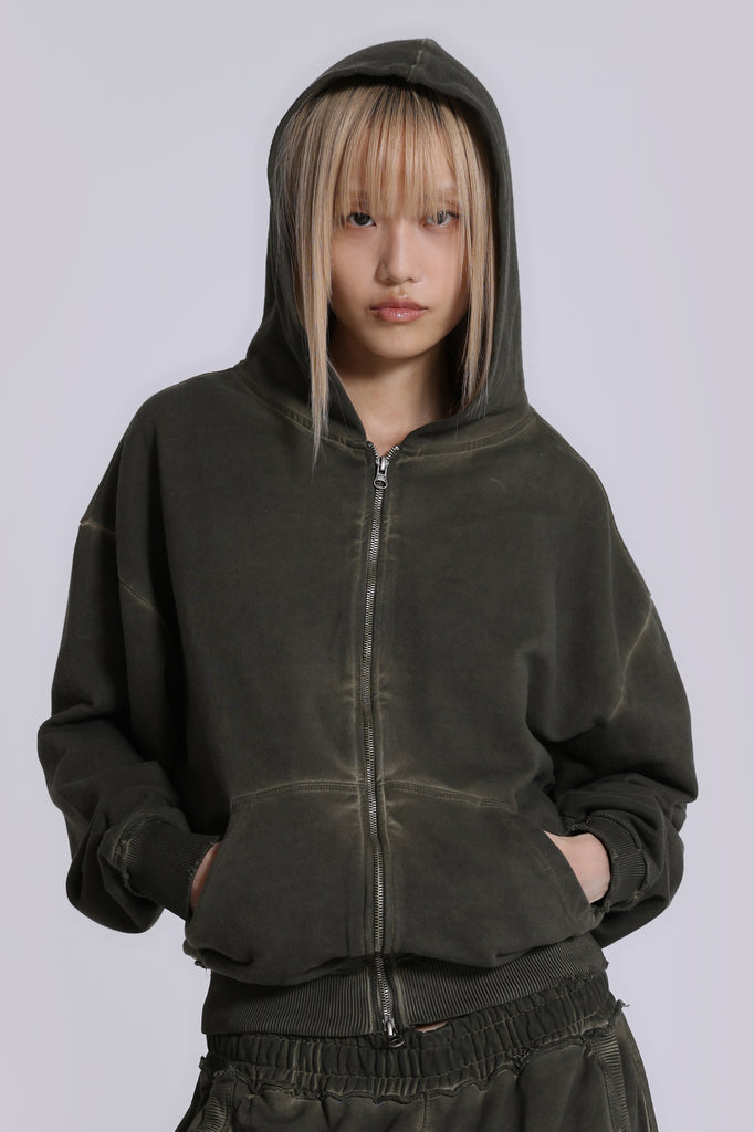 Khaki Oversized Monster Hoodie