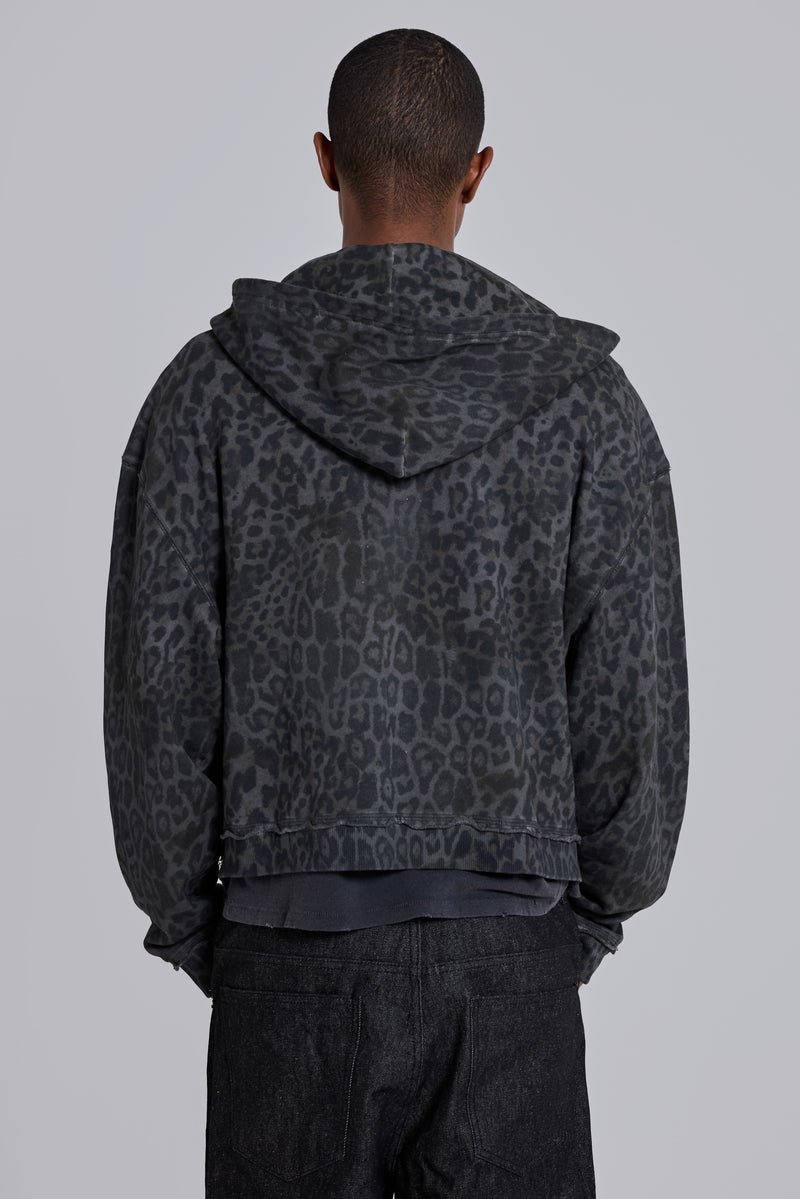 Charcoal Leopard Monster Hoodie