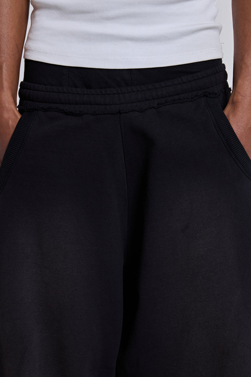 Black Baggy Cuffed Monster Joggers