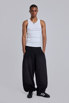 Black Baggy Cuffed Monster Joggers - XL / Black