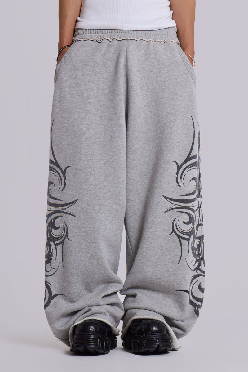 Grey Baggy Blade Joggers