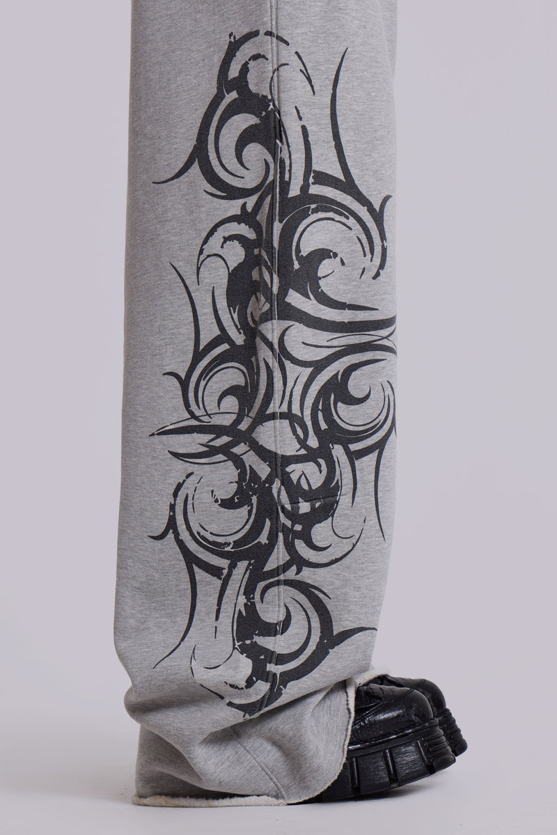 Grey Baggy Blade Joggers