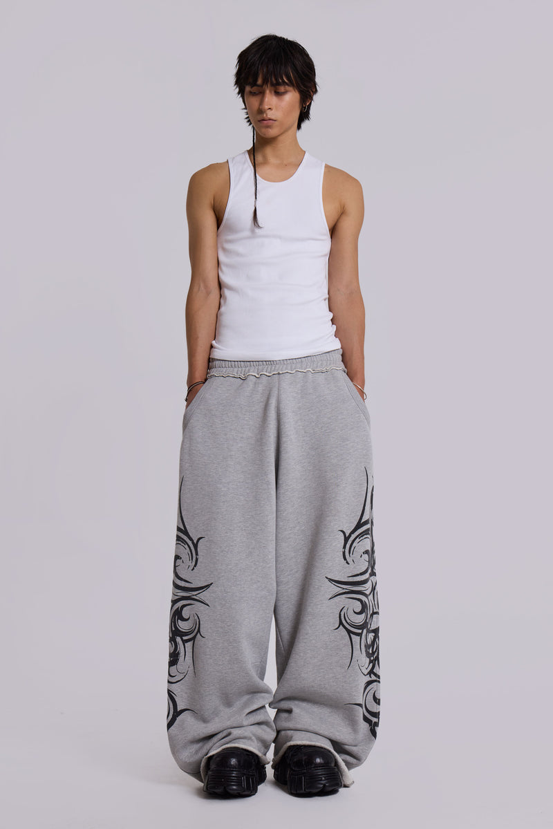 Grey Baggy Blade Joggers