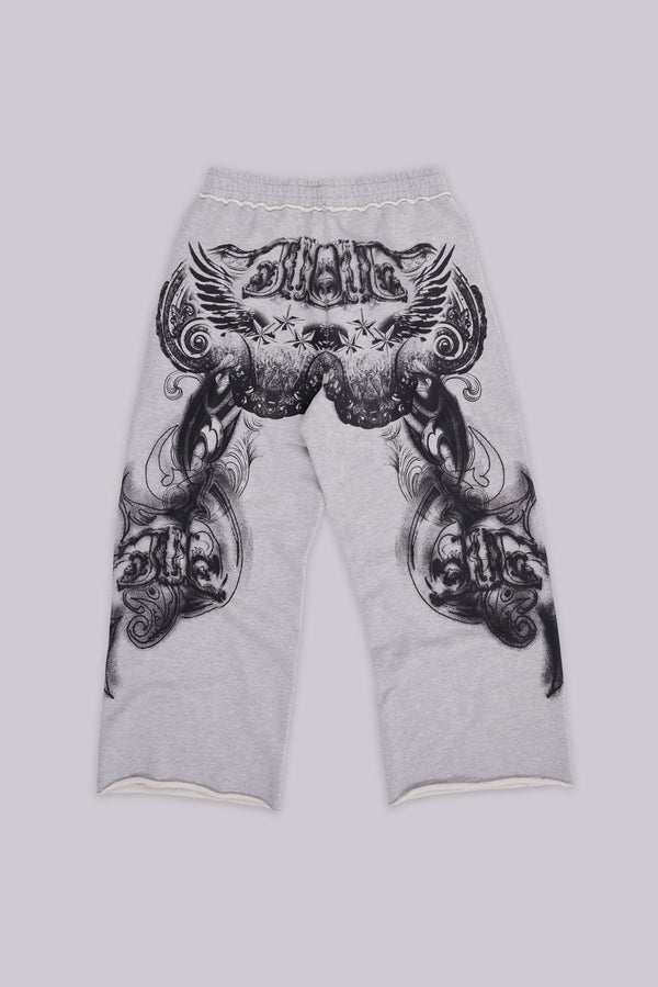 Gothic Print Baggy Monster Joggers