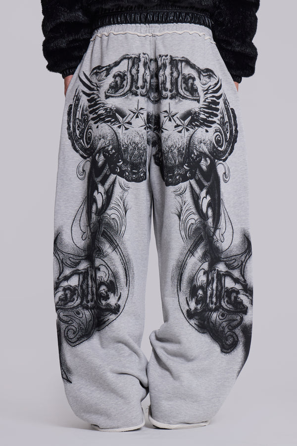 Gothic Print Baggy Monster Joggers