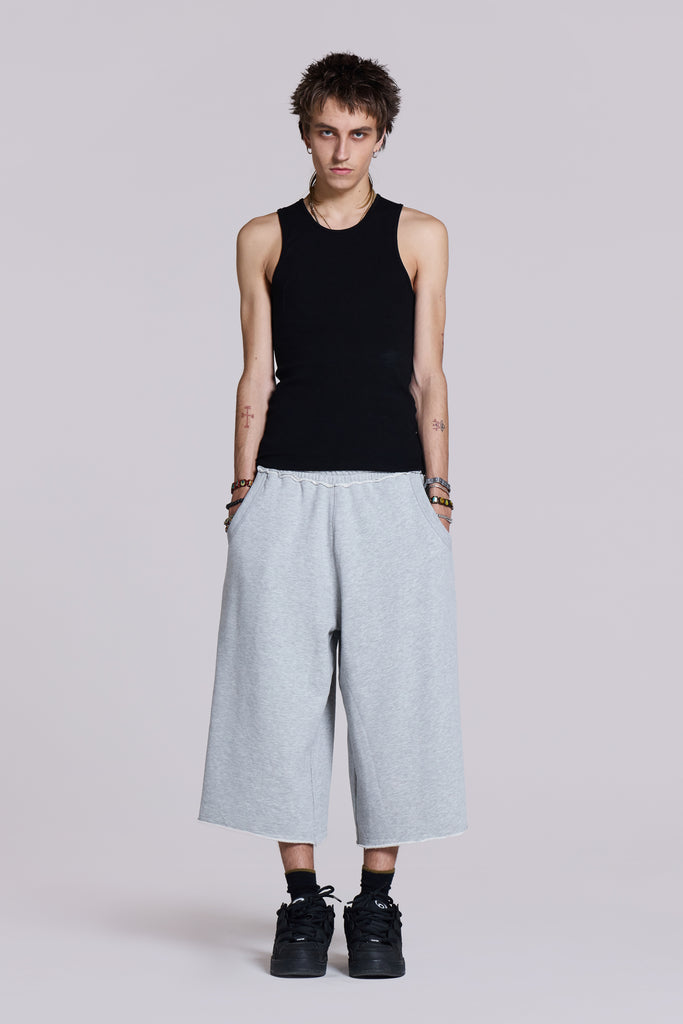 Monster 3/4 Grey Marl Shorts