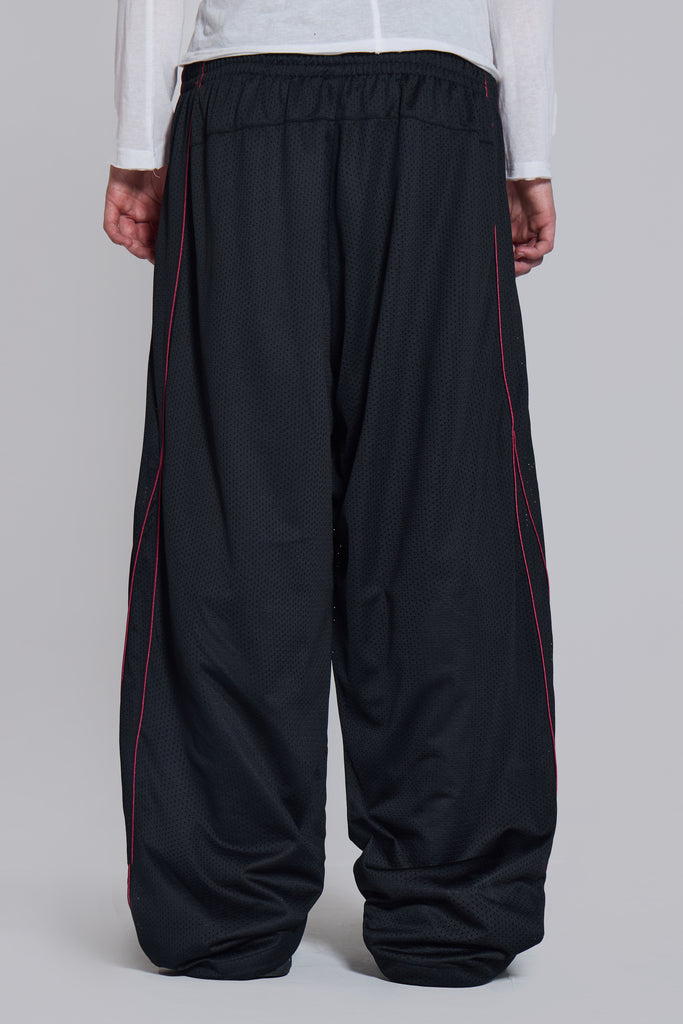 Black Mesh Vapor Tracksuit Bottoms