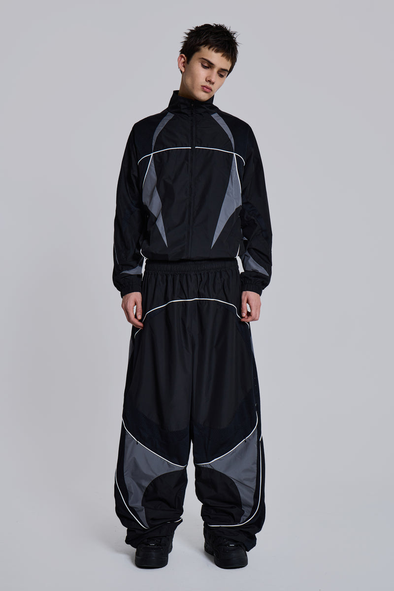 Black Panelled Vapor Jacket