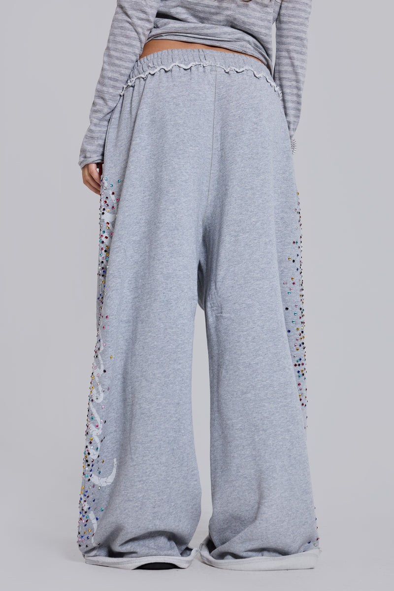 Grey Marl Hardcore Jewel Monster Joggers