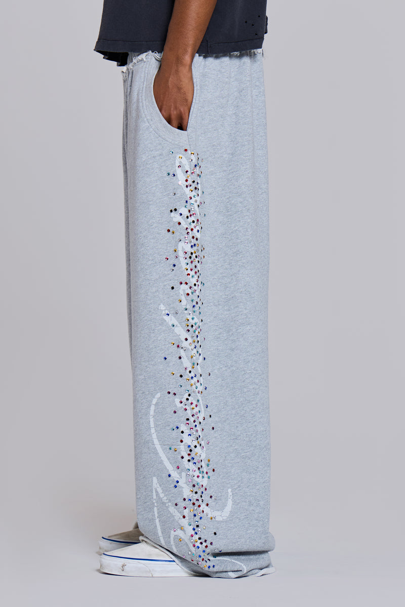 Grey Marl Hardcore Jewel Monster Joggers