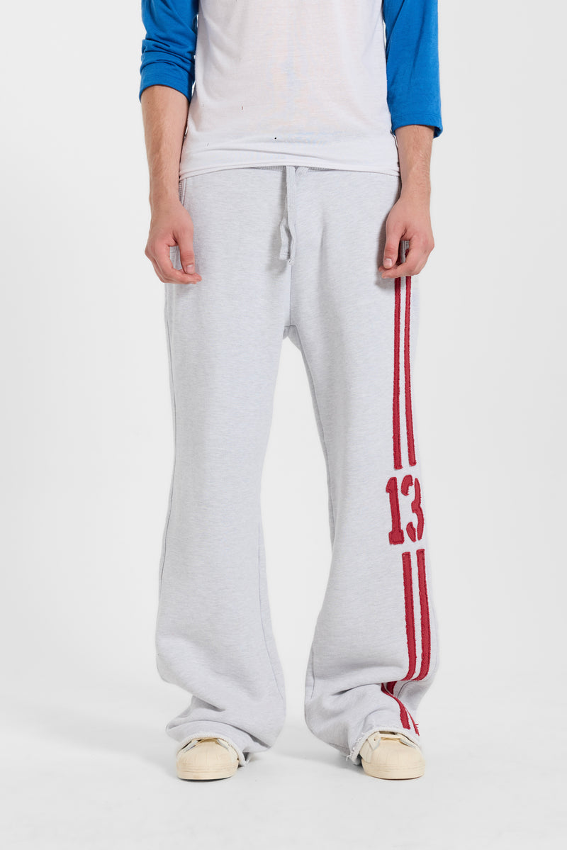 13 Stripe Straight Jogger in Grey Marl – view 4