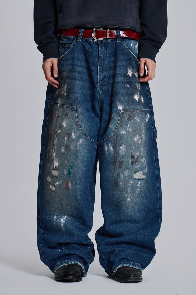 Splatter Cinch Carpenter Jeans
