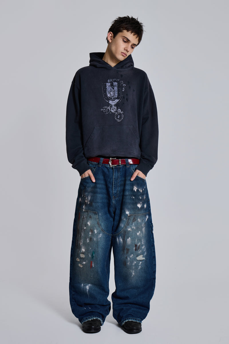 Splatter Cinch Carpenter Jeans