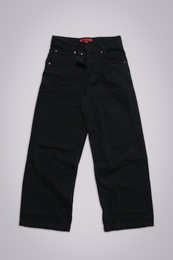 Solid Black Low Rise Colossus Jeans