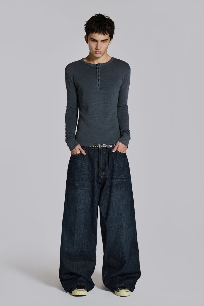 Creased Indigo XL Colossus Jeans