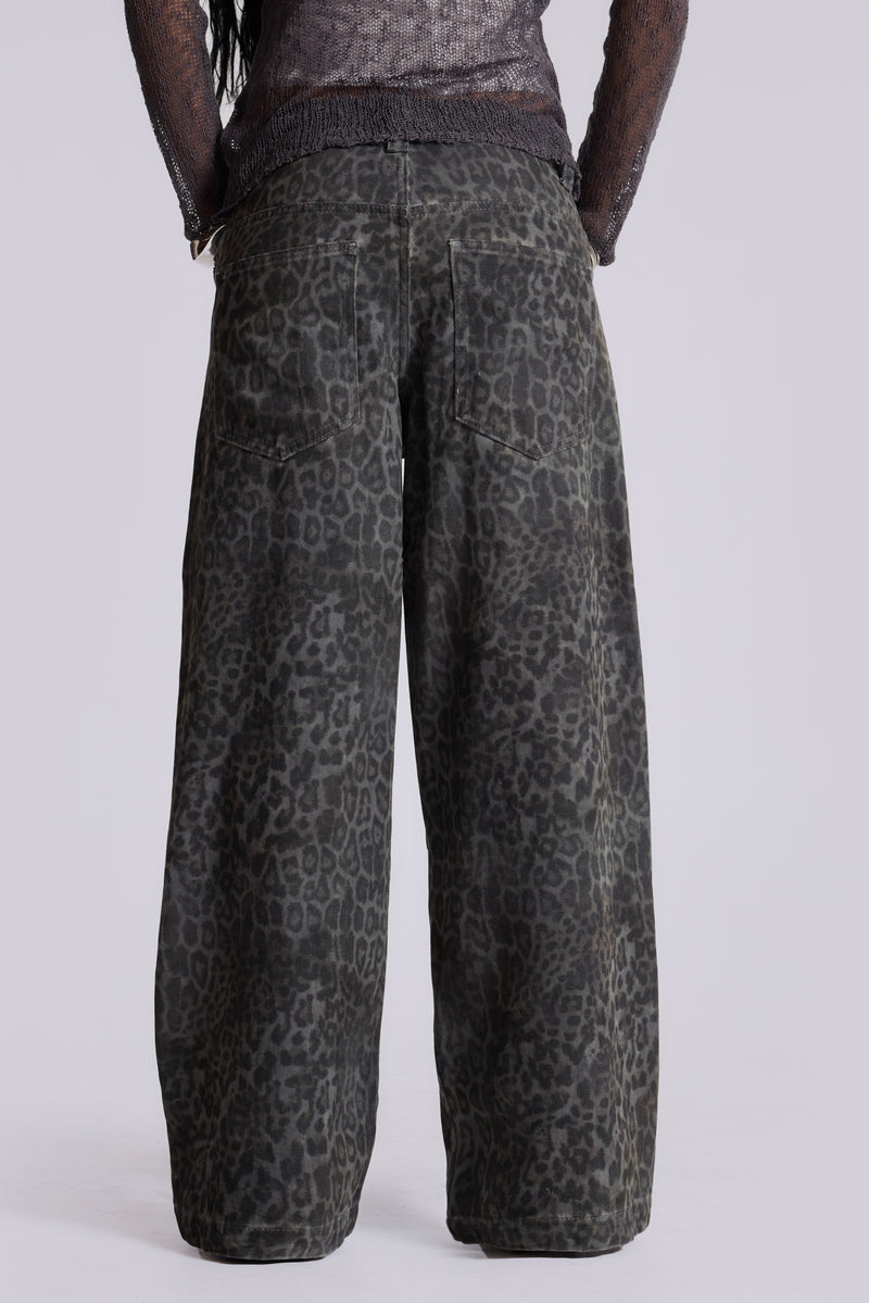 Charcoal Leopard Fade Colossus Jeans