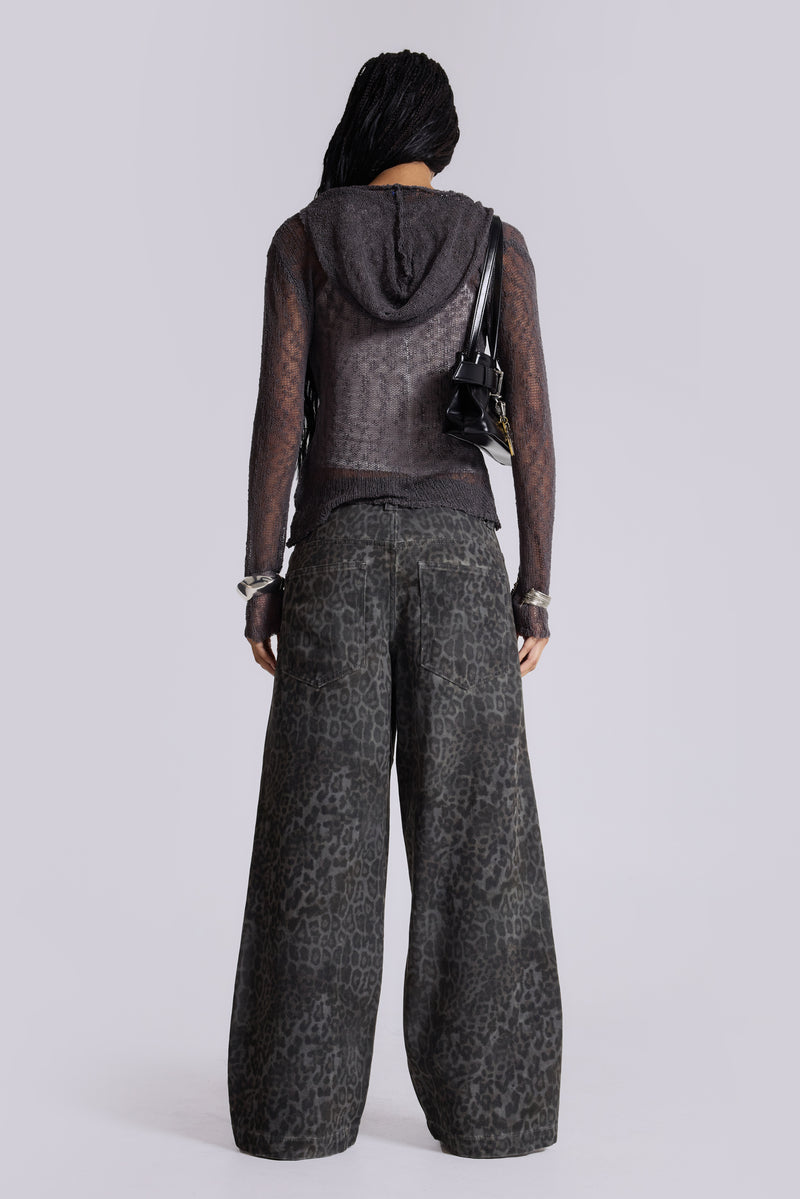 Charcoal Leopard Fade Colossus Jeans
