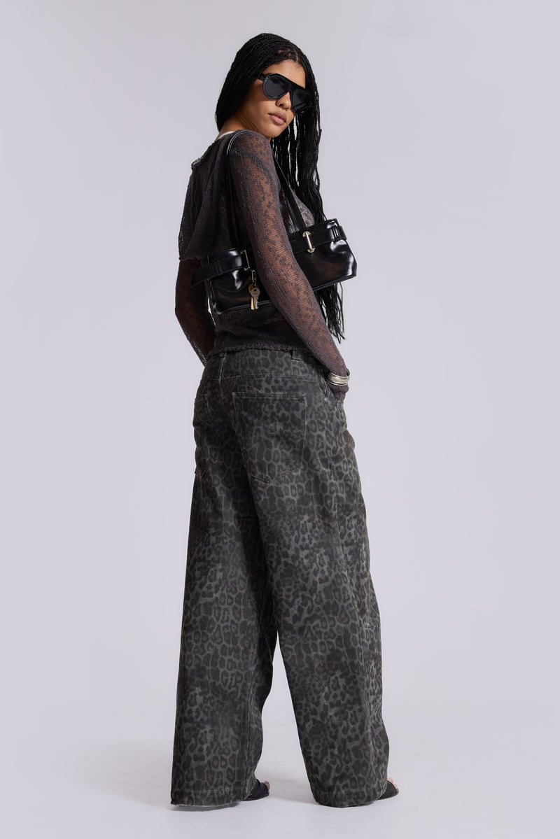 Charcoal Leopard Fade Colossus Jeans