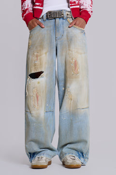 Reef Dirty-Wash Colossus Jeans - W28 / Blue