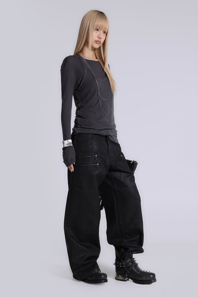 Coated Zip Colossus Jeans