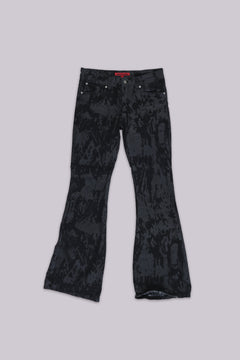 Wax Coated Drift Bootcut Jeans - W28 / Black