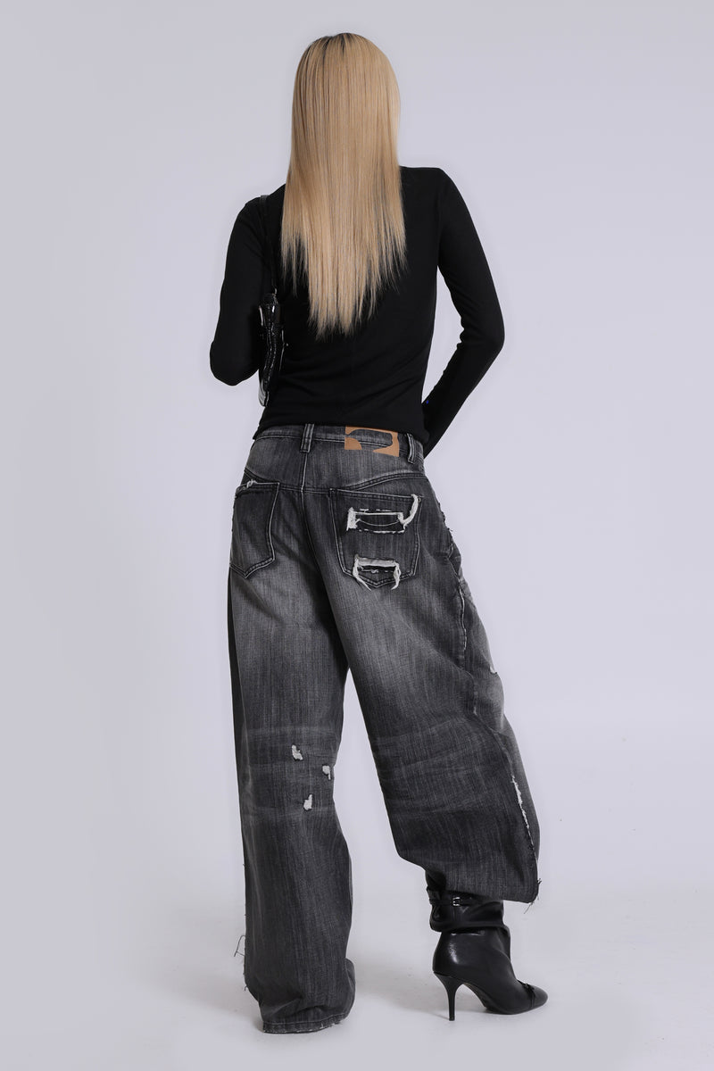 Black Eroded XL Colossus Jeans