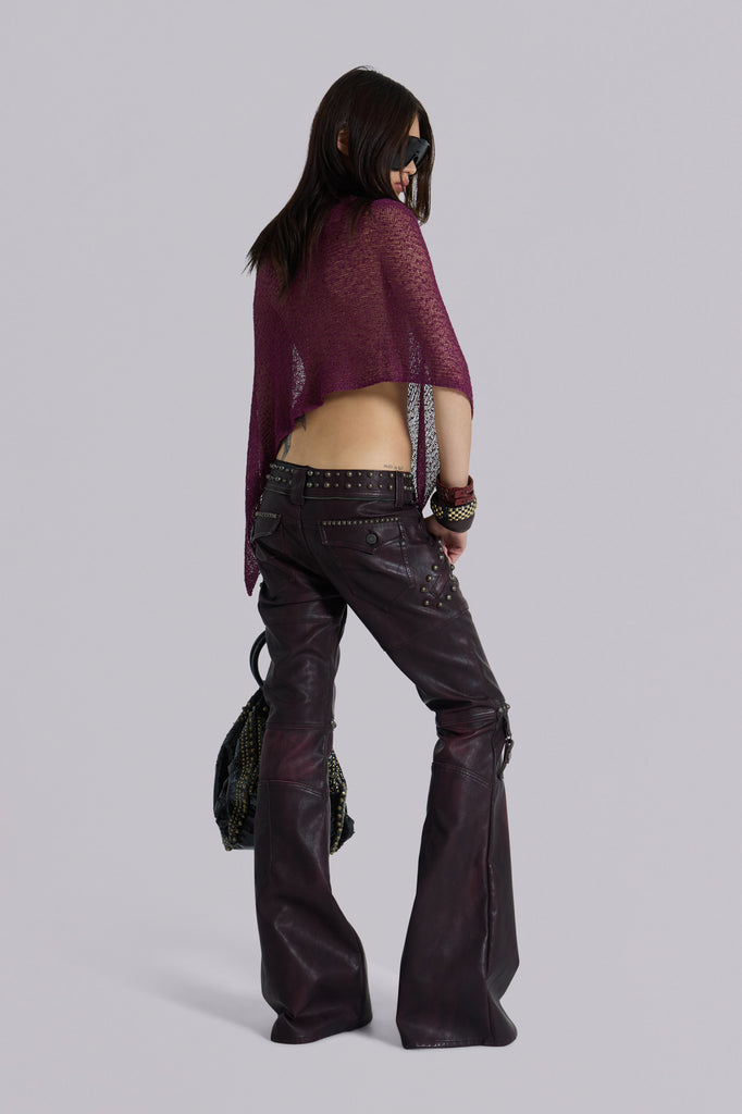 Infinity Multiway Knit Cape in Wine