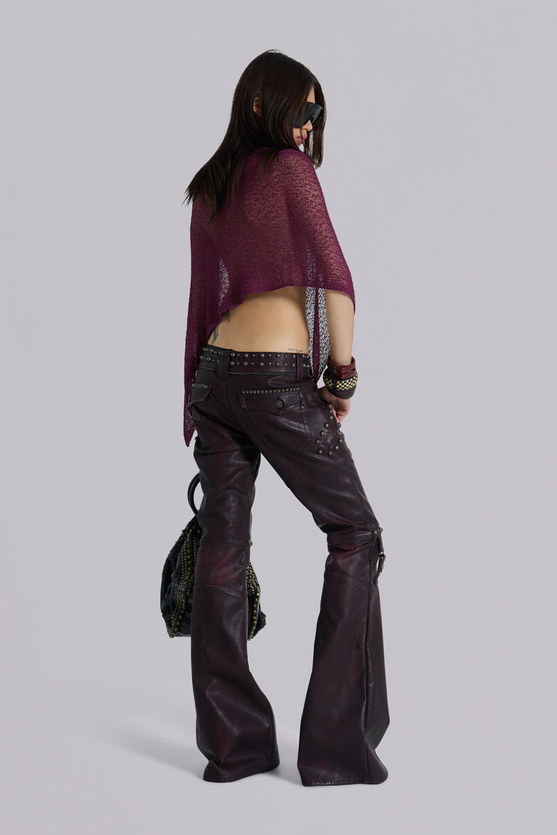 Infinity Multiway Knit Cape in Wine