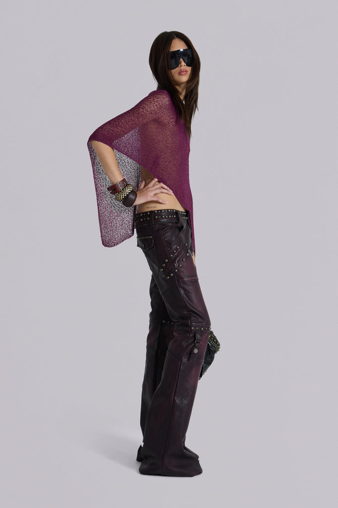 Infinity Multiway Knit Cape in Wine