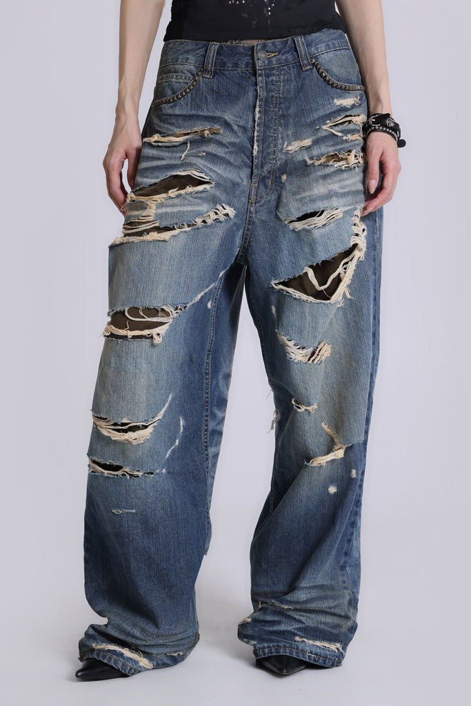 Hidden Camo Ripped XL Colossus Jeans