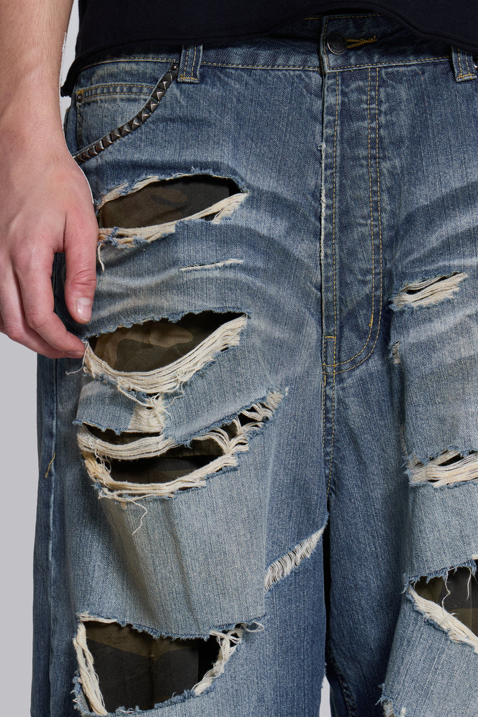 Hidden Camo Ripped XL Colossus Jeans
