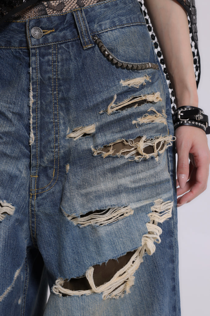 Hidden Camo Ripped XL Colossus Jeans