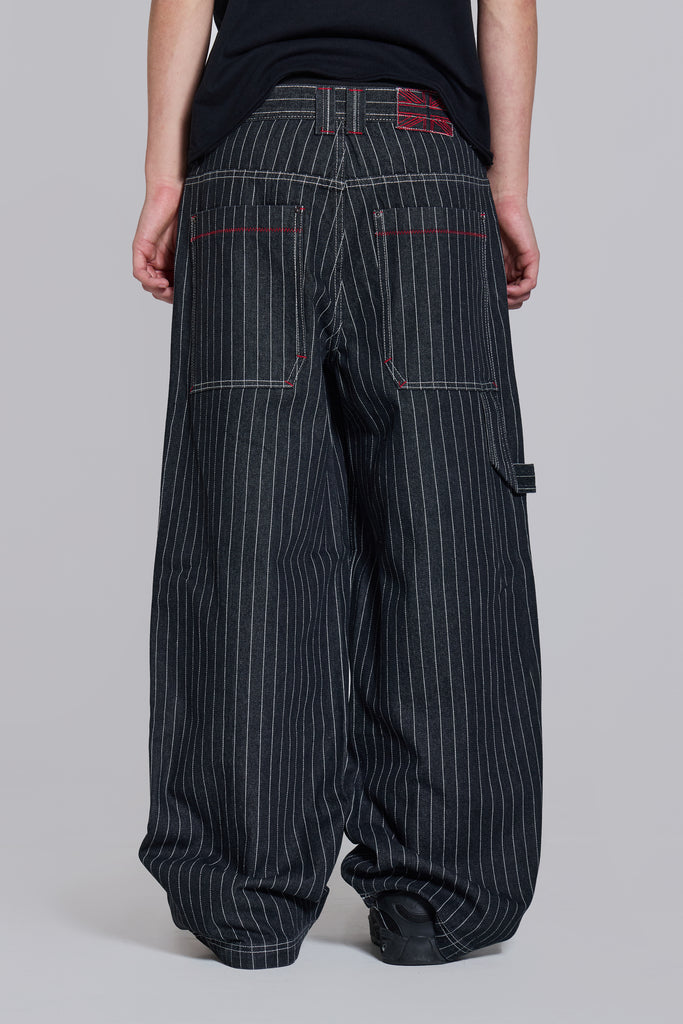 Black Ollie Pinstripe XL Colossus Jeans