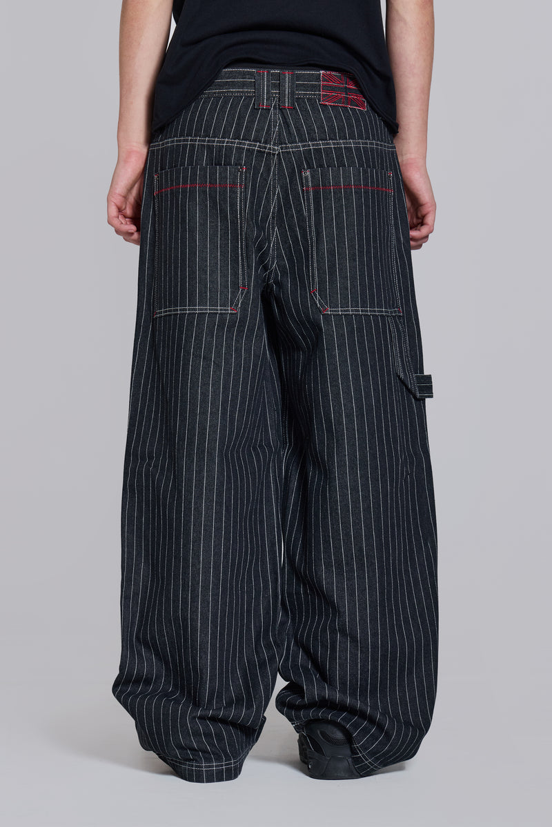 Black Ollie Pinstripe XL Colossus Jeans