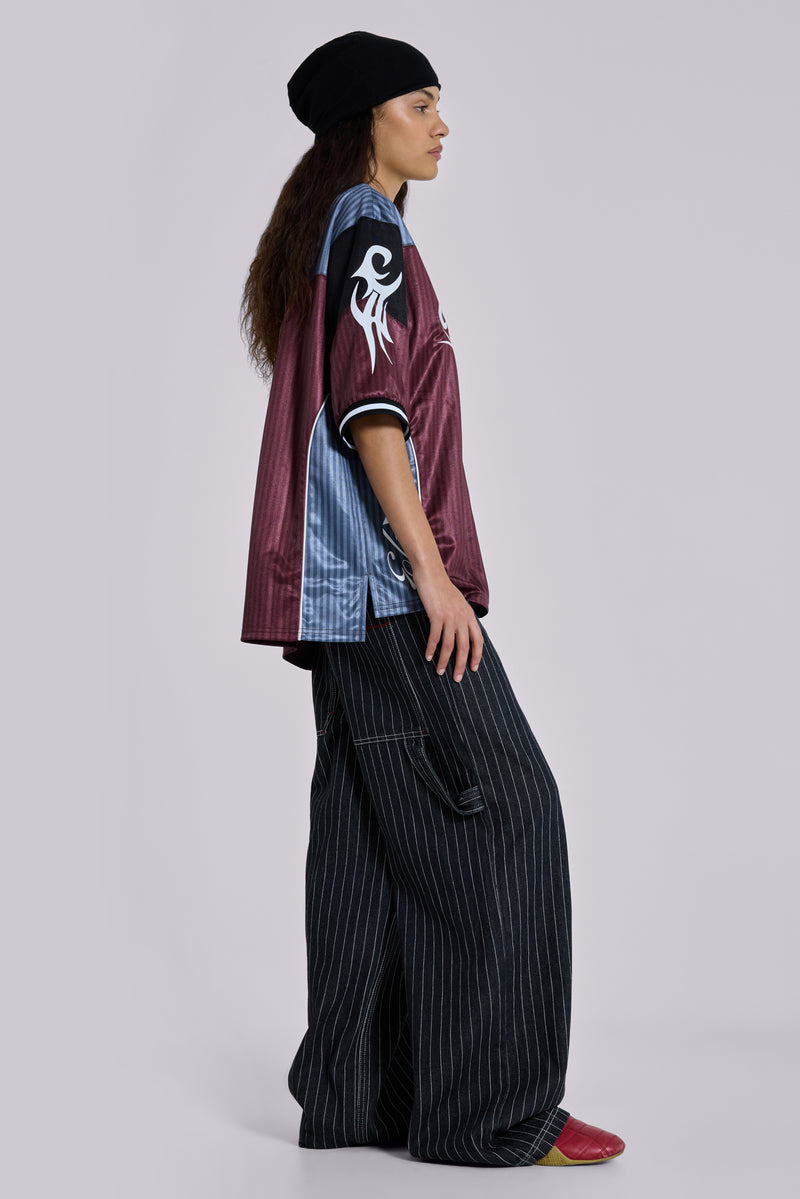 Black Ollie Pinstripe XL Colossus Jeans