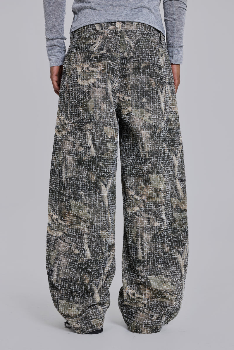 Needle Punch Woodland Camo Colossus Jeans