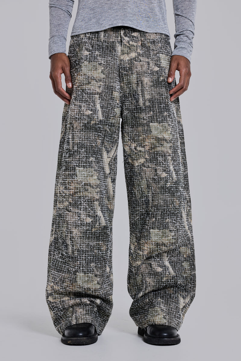 Needle Punch Woodland Camo Colossus Jeans