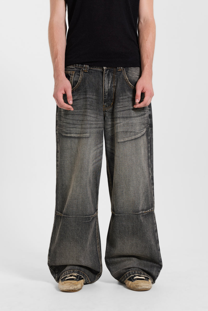 Multi Badge Grey Colossus Jeans – view 2