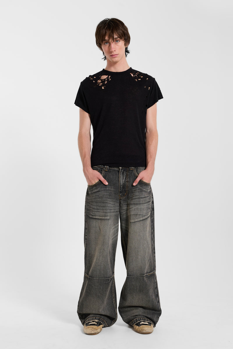 Multi Badge Grey Colossus Jeans – view 3