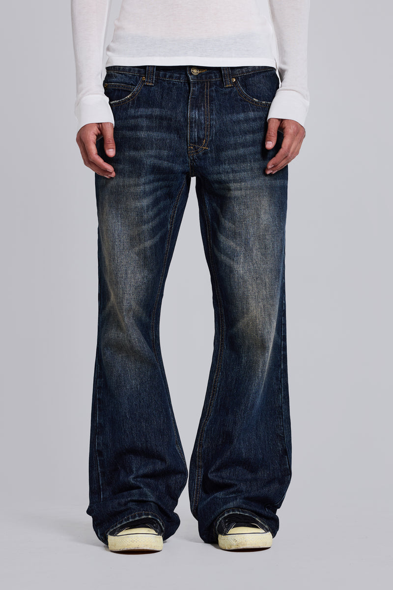 Indigo Creased Jude Bootcut Jeans