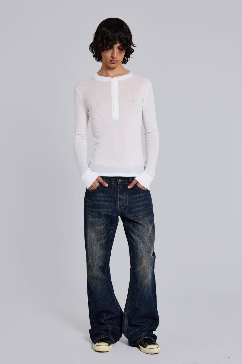 Indigo Creased Jude Bootcut Jeans
