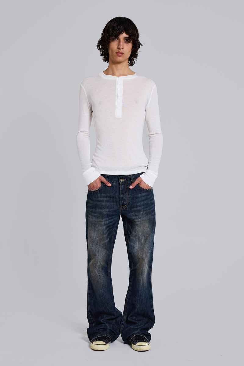Indigo Creased Jude Bootcut Jeans