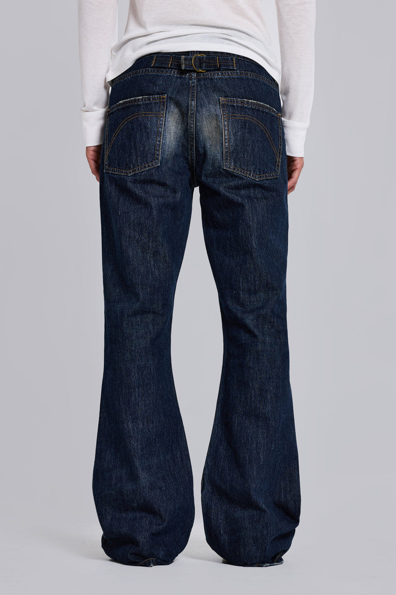 Indigo Creased Jude Bootcut Jeans